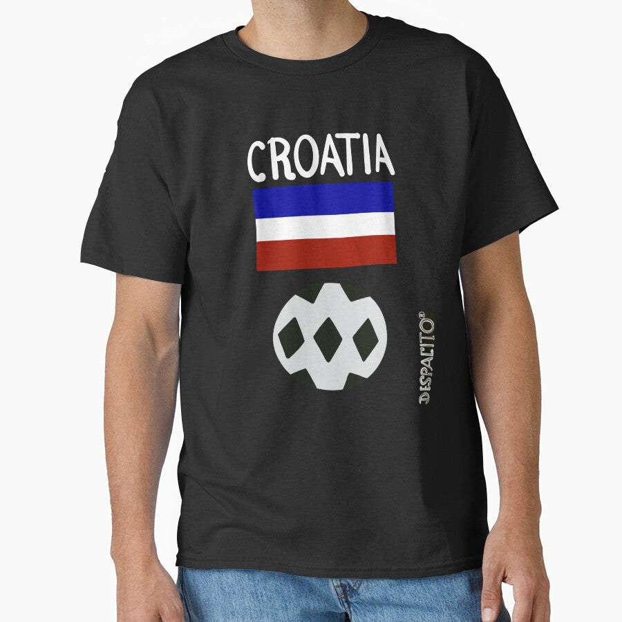 Despacito® Croatia Flag Black White Ball Design Text by DespacitoBrand