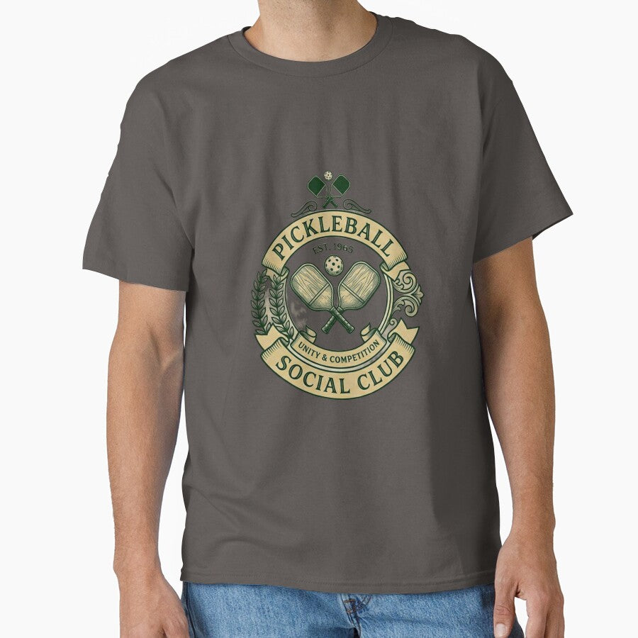 Pickleball Social Club - Athletic Crest by Clintora
