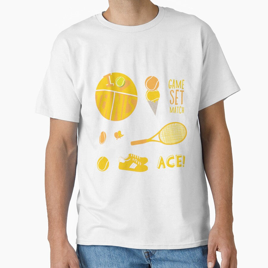 Yellow Retro Tennis Sticker Pack by The-Goods