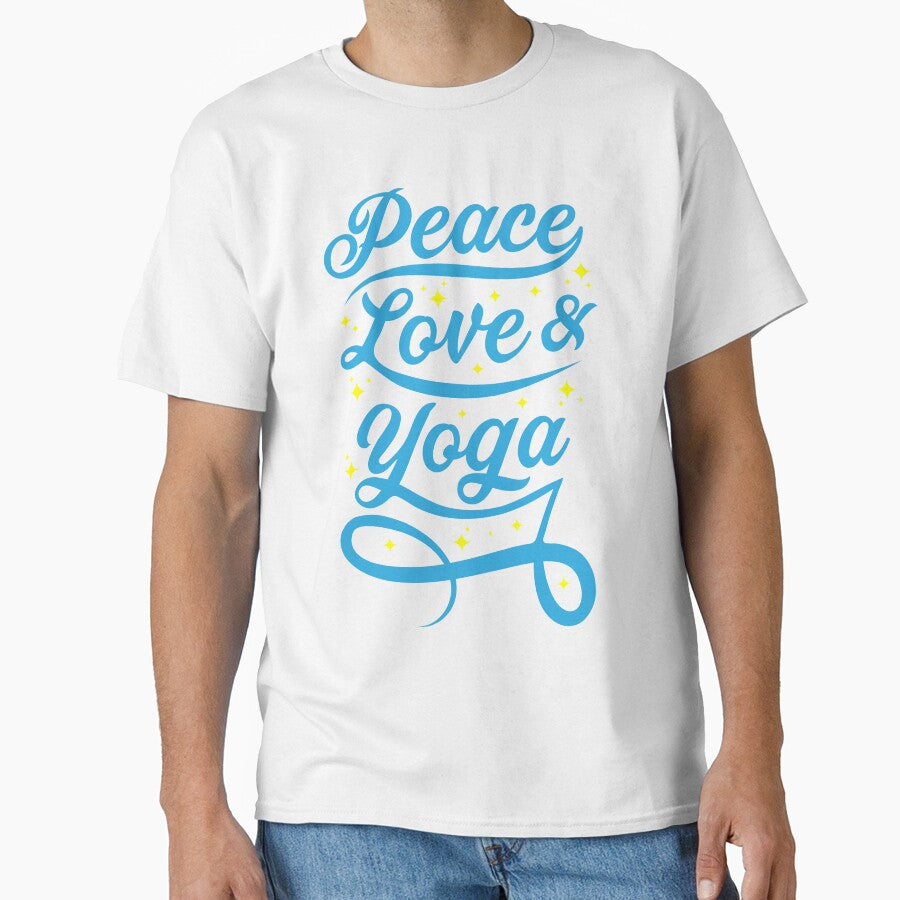 Peace Love and Yoga. Yoga T-shirt by Quirky Gaps