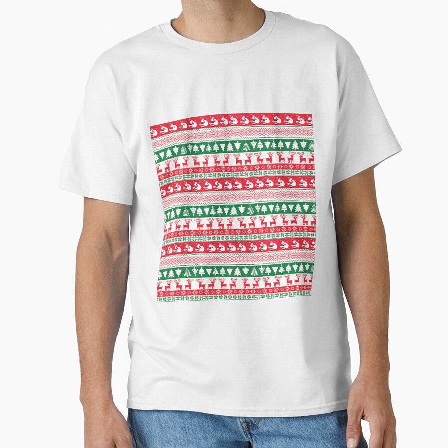 Jolly Holiday Pattern - Santa, Trees & Reindeer by Yves Artico