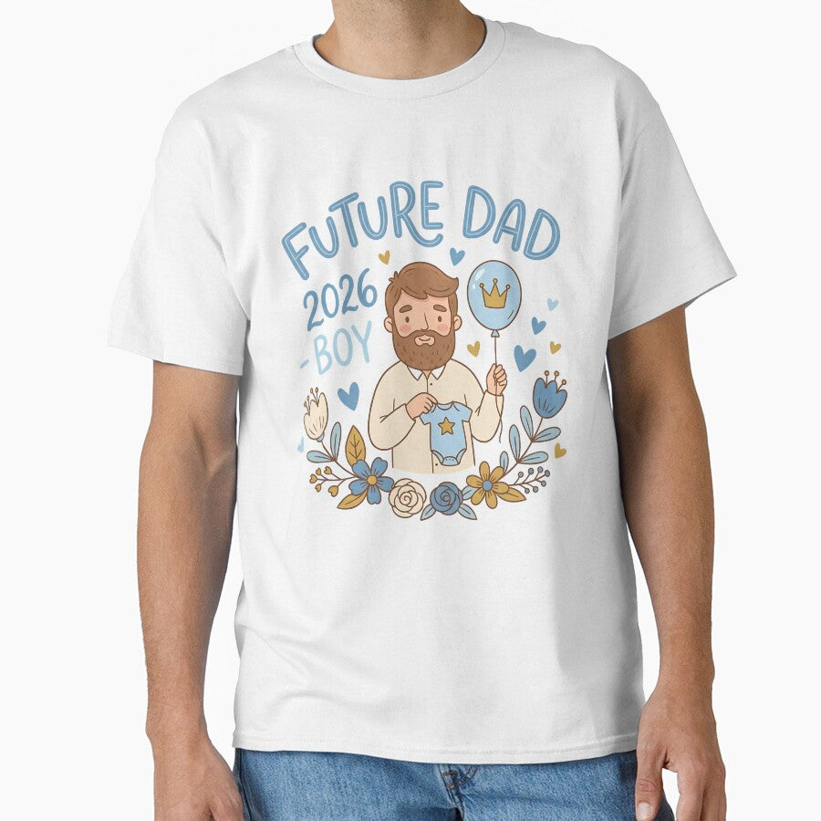 Future Dad 2026 Shirt – Baby Boy Coming Soon Pregnancy Announcement by LunaticDream