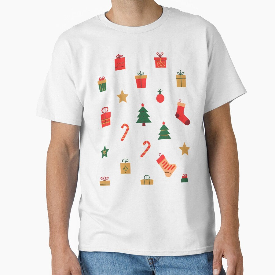 Festive Christmas Pattern | Cute Holiday Icons Design for Gifts & Apparel by Mastihuba Studio™