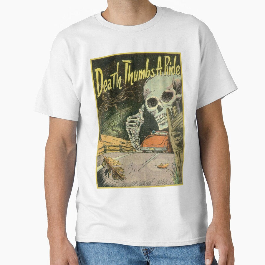 Vintage Death Thumbs Ride Retro Halloween Poster Gift by TheAplus