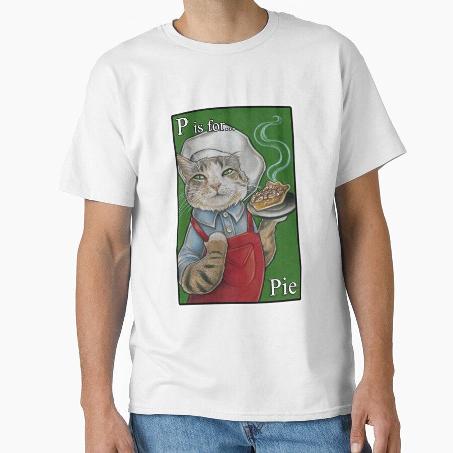P is for Pie - White Outlined Version by Dorothy Dempsey