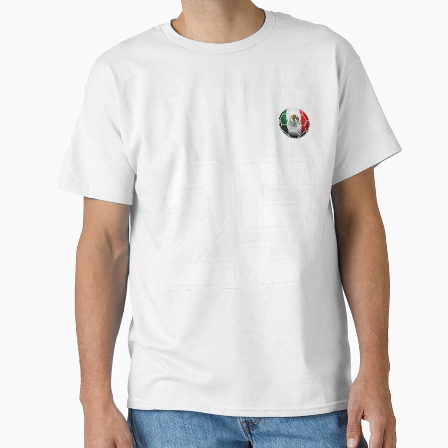 Number 25 Mexico Flag Football Fan by BernoNickel