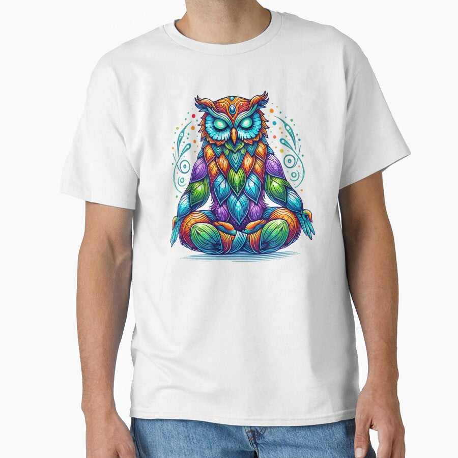 Meditating Owl. Cherish Mindful Moments Today by Tiszert