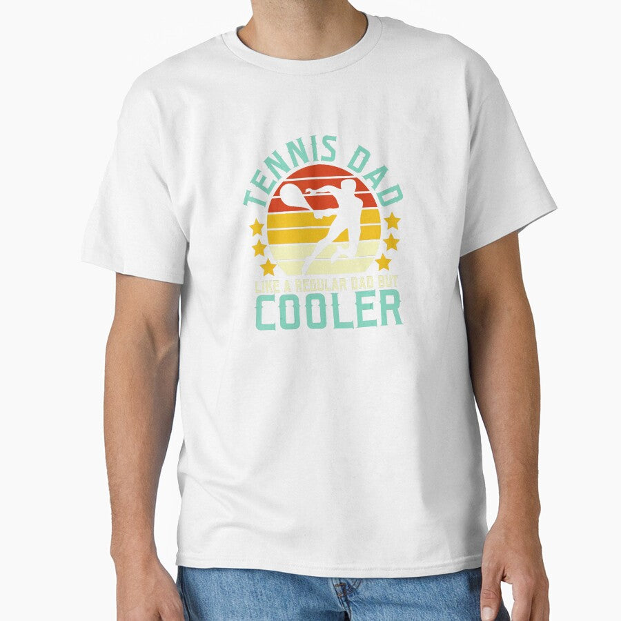 Tennis Dad Like A Regular Dad But Cooler Retro Tennis by WayTBeenkenArt
