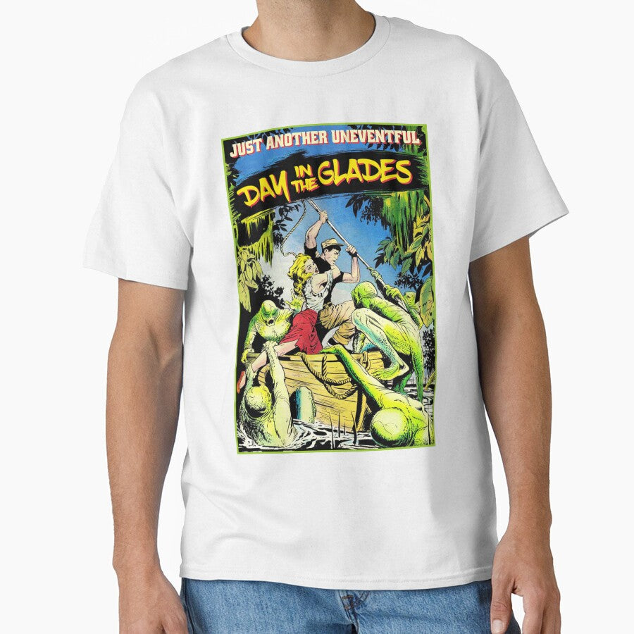 Vintage Swamp Monster Retro Horror Poster Florida Everglades Gift by TheAplus