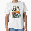 Surf Fishing Club Vintage Sunset Surf Angler Ocean Fishing Graphic by SaDesign99