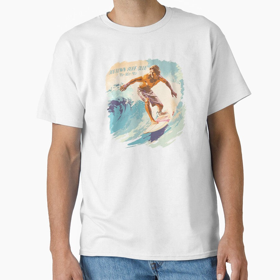 Dogtown Surf Club - Retro Vintage Surfing Design with Muted Pastels and Ocean Vibes by YardWest