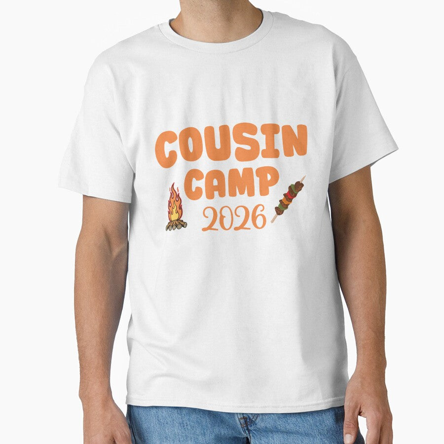 Cousin Camp 2026 Typography – Family Reunion Matching Shirt Design by PixelWaveBD