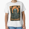 Retro Happy Halloween Tentacle Monster Greeting Card by DreamCraze