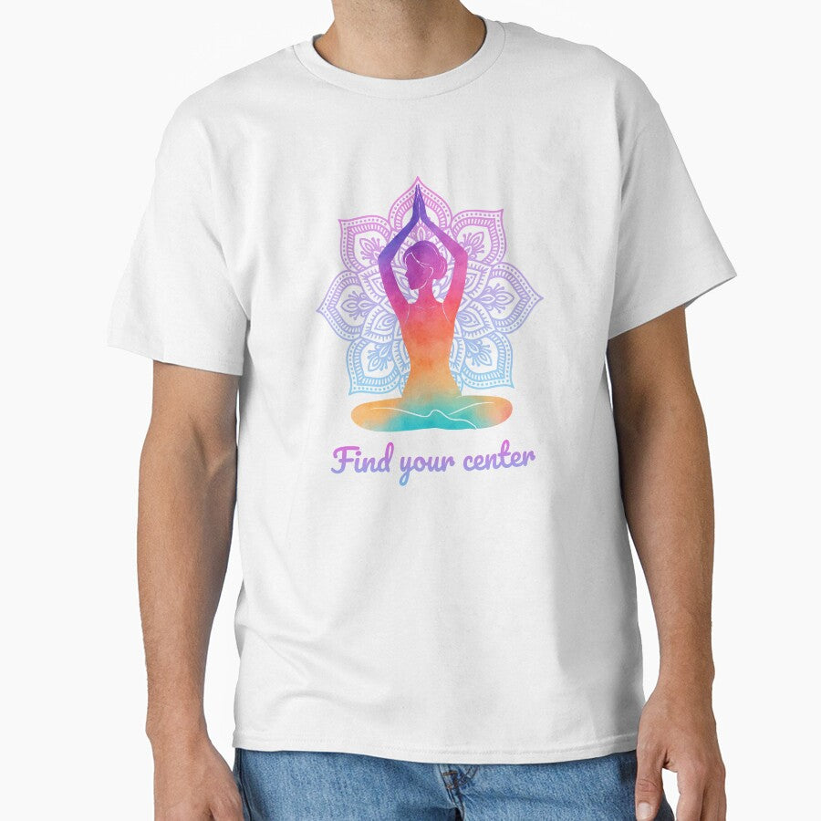 Yoga Meditation Mandala Silhouette – Spiritual Watercolor Zen Art by Lily's World