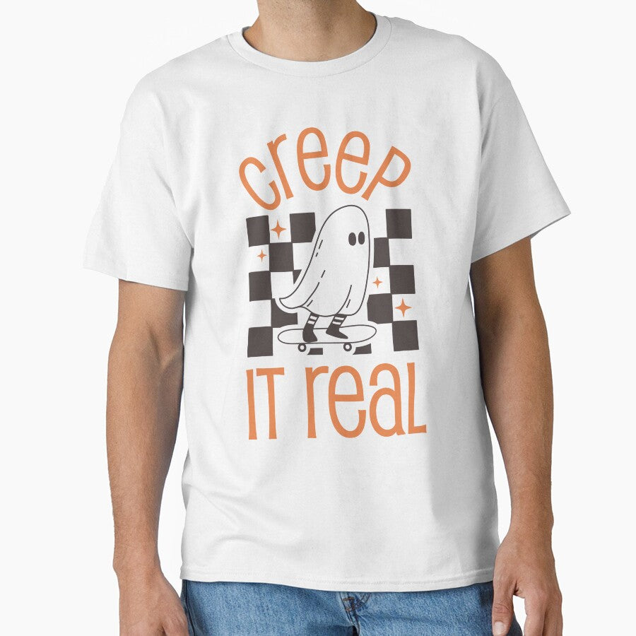 Vintage ghost halloween - creep it real spooky skater little spectre emo punk by Fantasy Cache