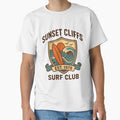 Sunset Cliffs Surf Club - Retro 70s Beach Badge by Teeseas Wave