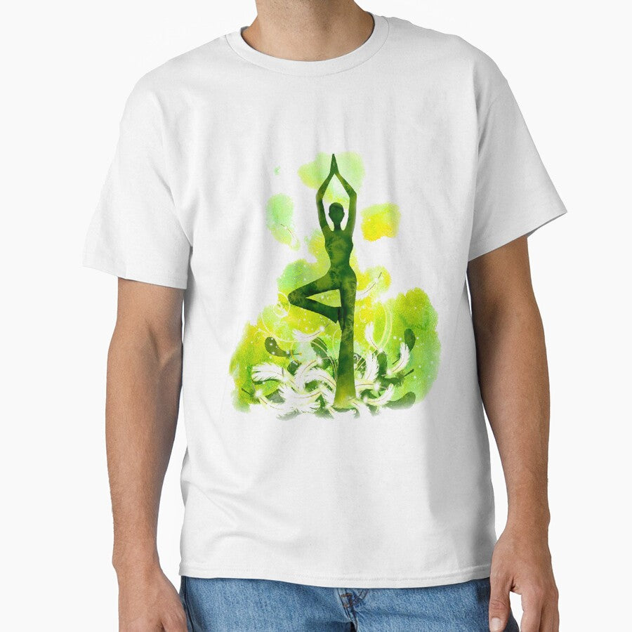 The yoga tree pose in lime color by munaykidisenios