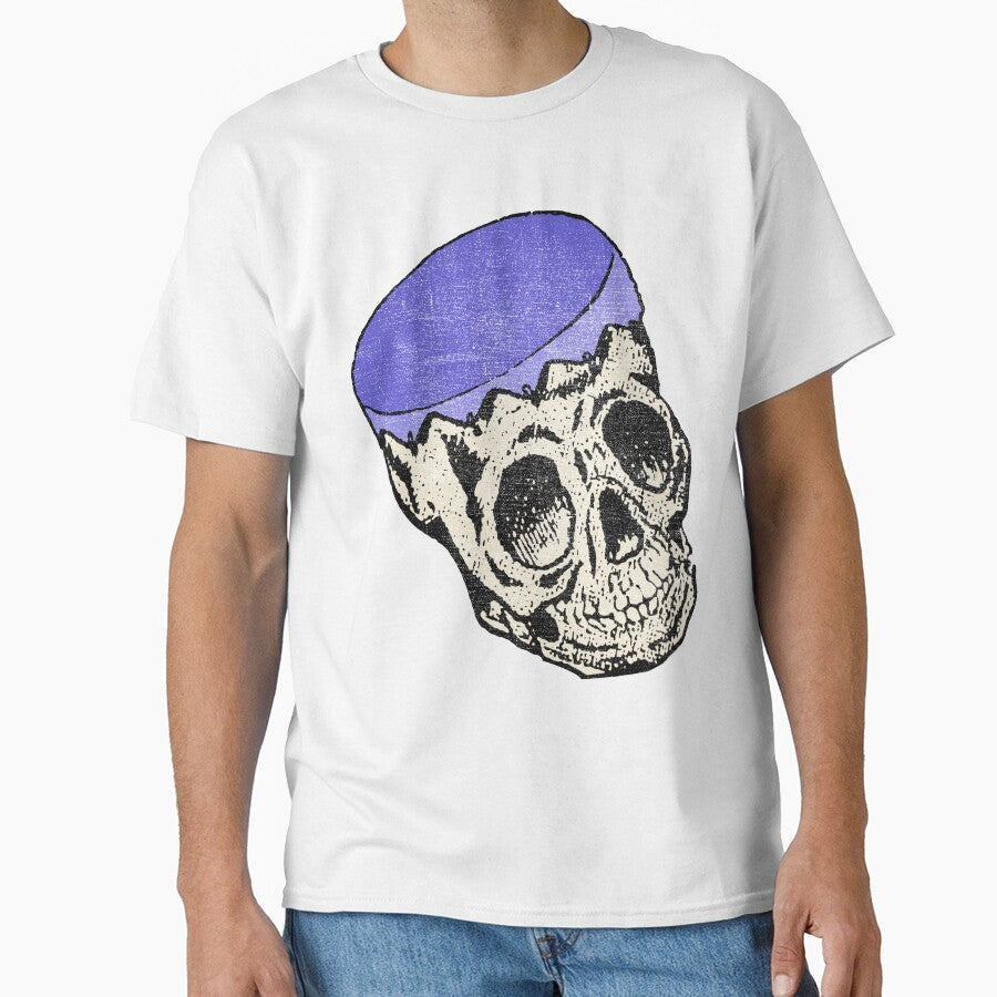 Vintage Blue Skull Drum Retro Horror Drummer Gift by TheAplus