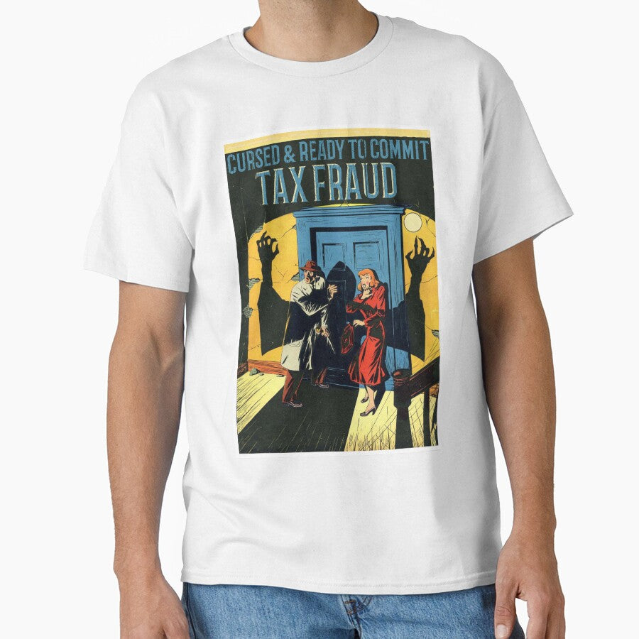 Vintage Tax Fraud Retro Horror Poster Tax Officer Gift by TheAplus