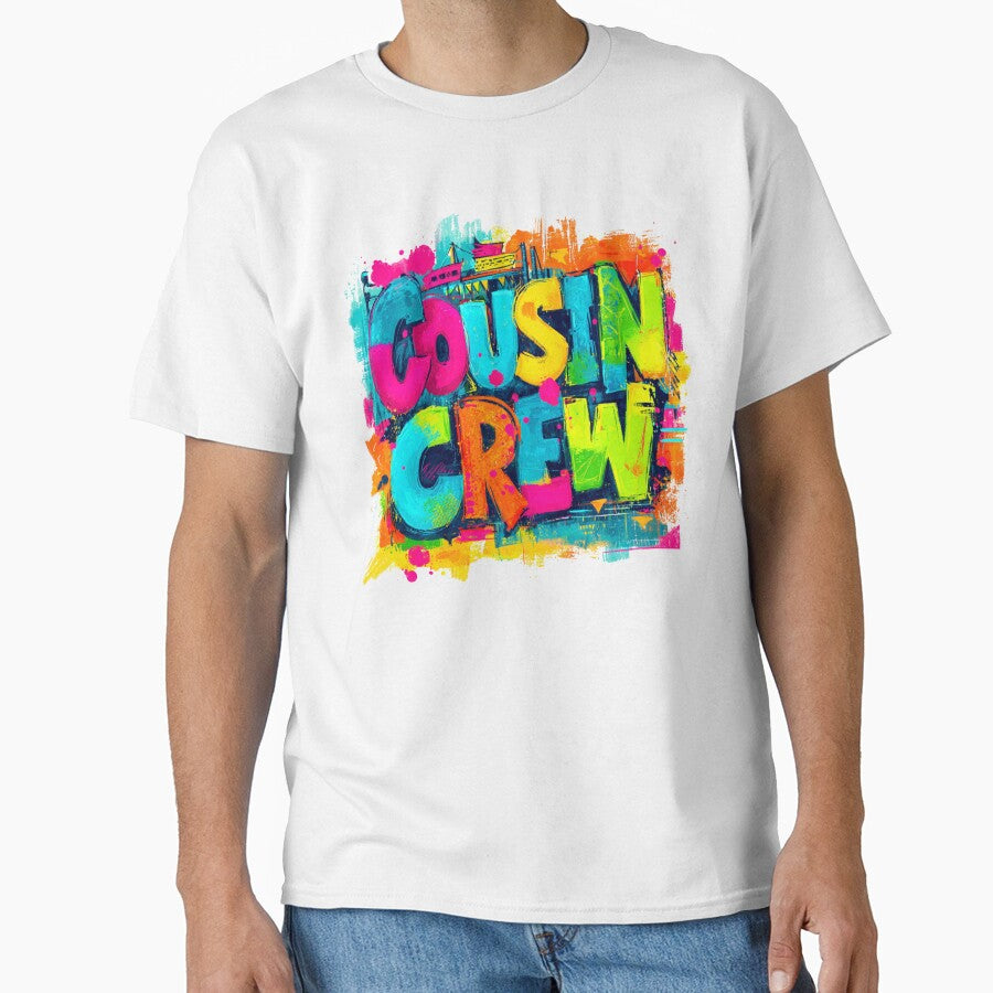 Cousin Crew Colorful Graffiti T-Shirt – Family Matching Tee by Happy'CLICK'