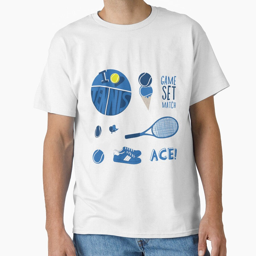 Blue Retro Tennis Sticker Pack by The-Goods