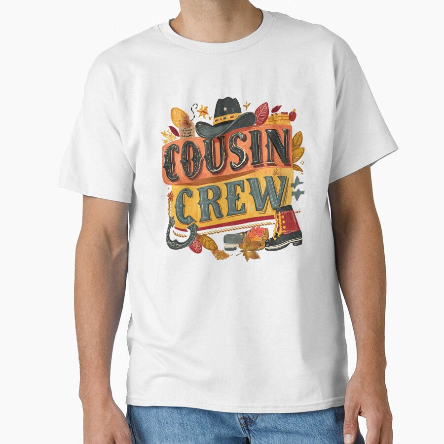 Cousin Crew Western T-Shirt – Cowboy Hat & Horseshoe Rustic Family Matching Tee by Happy'CLICK'