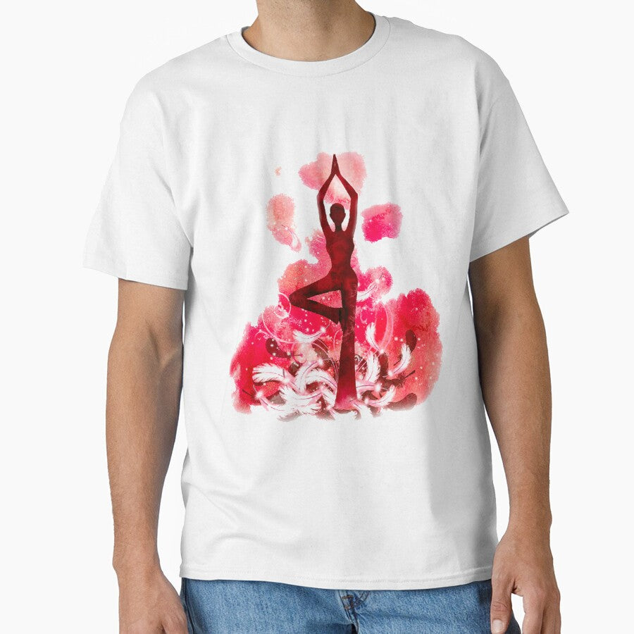 The yoga tree pose in red by munaykidisenios