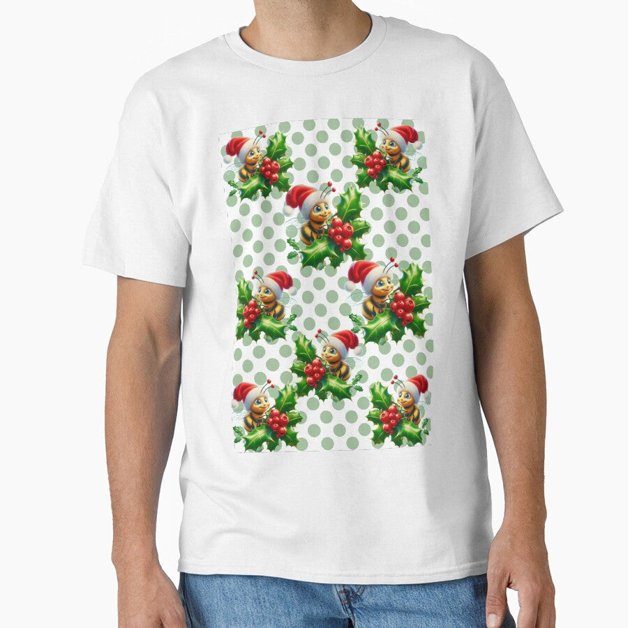 Cute Christmas Bee Pattern by HopeAndHustle