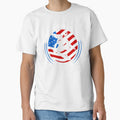 USA Skateboarding with American Flag by Uppercase Tees
