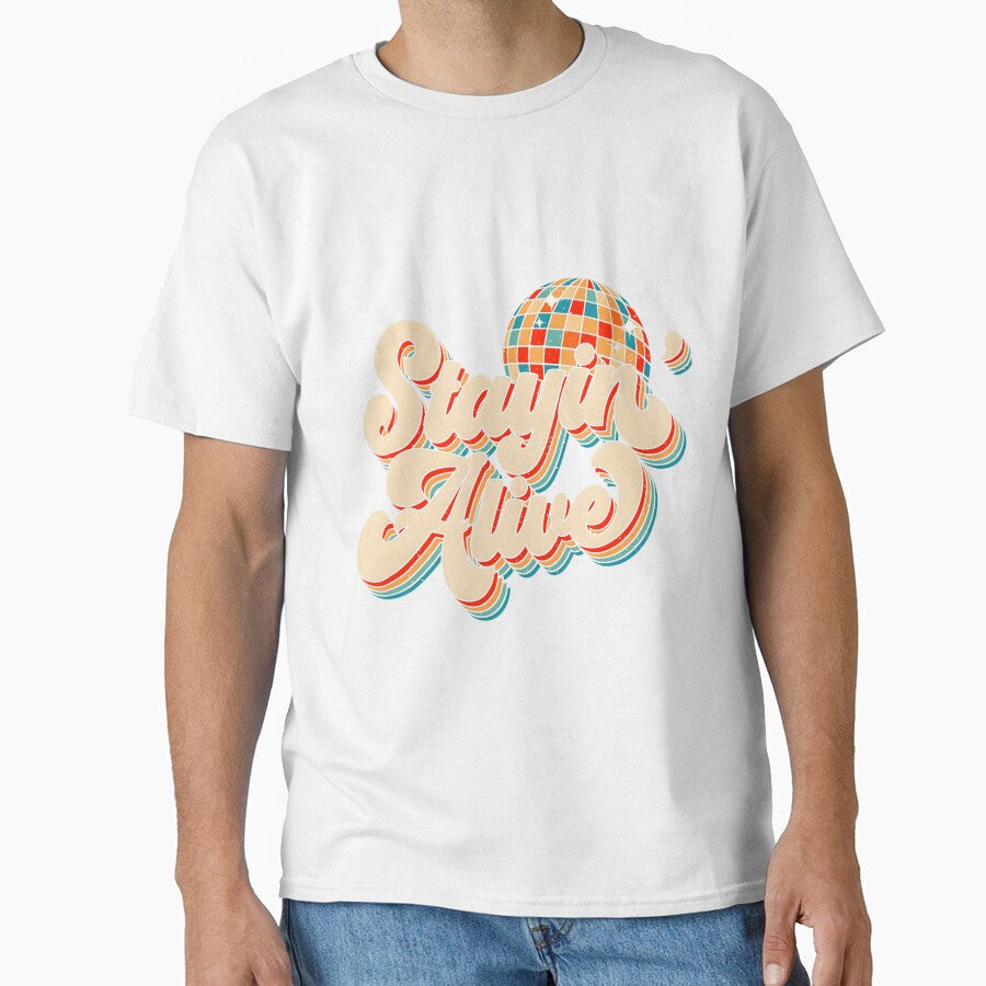 Stayin’ Alive Bridesmaid Bride 80s Disco by AprilClark23