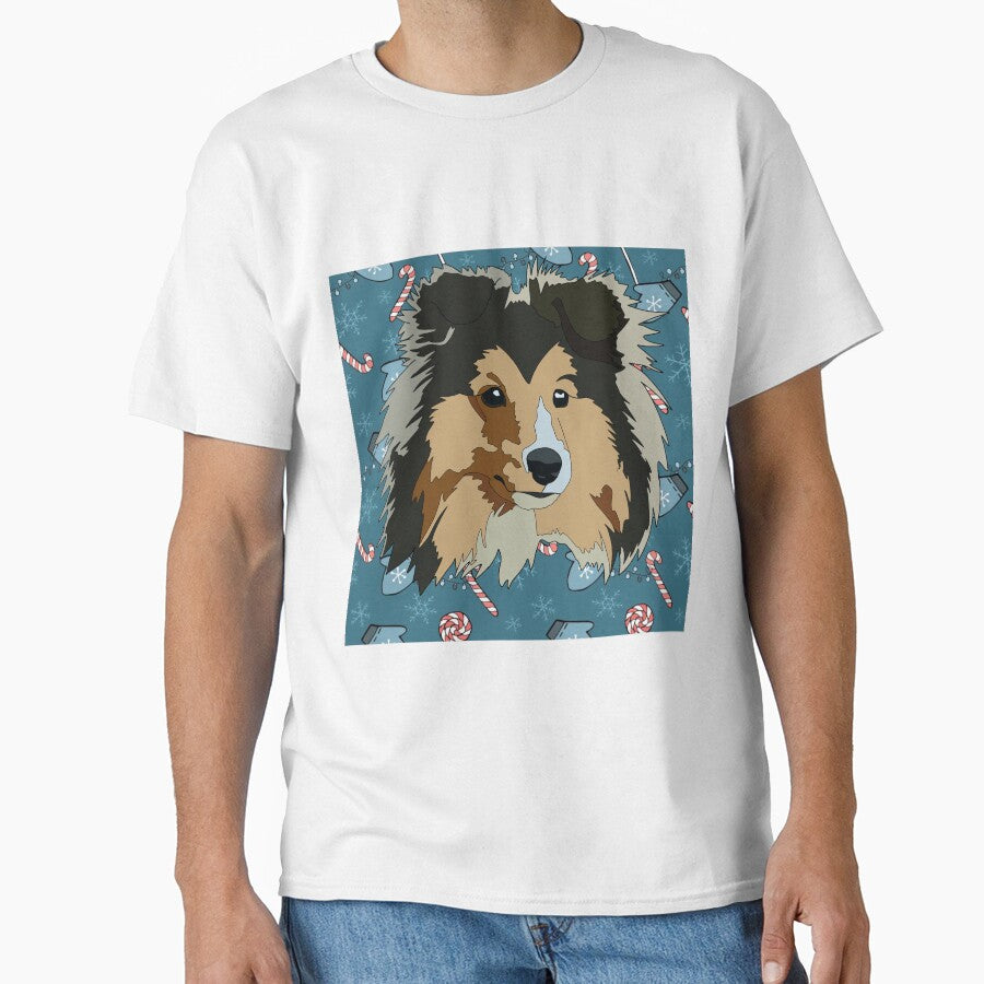 Christmas pattern collie by LeahcarsArt