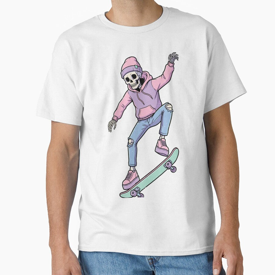 Cute Skeleton Skater Aesthetic Pastel Goth by Bambear