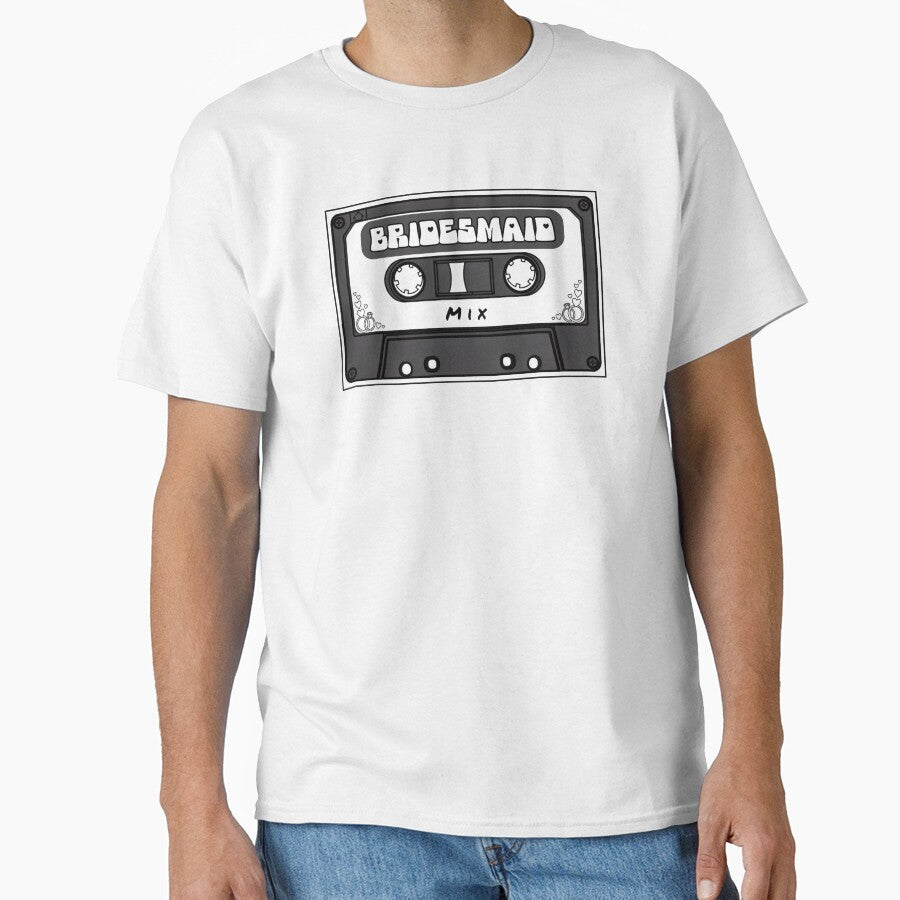 Bridesmaid Mix Tape Retro Wedding Party Cassette Design by MusicFanTees