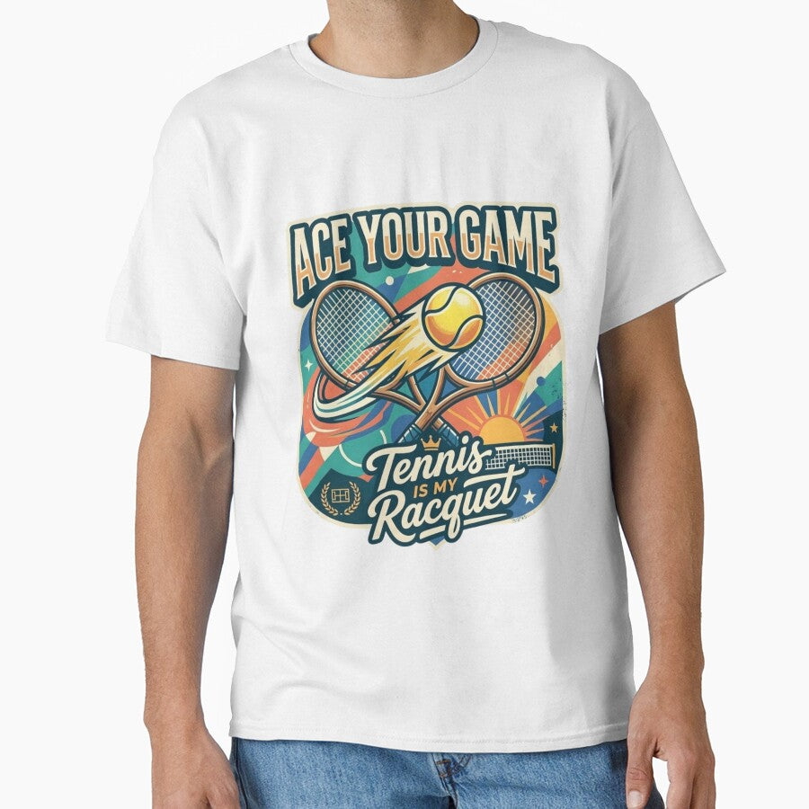 Ace Your Game - Retro Tennis Racquet Court Aesthetic by Wear Sculpt