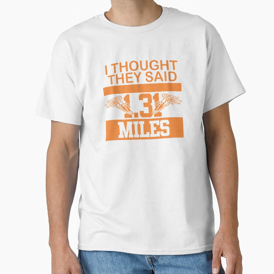 I thought they said 1.31 miles cross country marathon runner by hadleydesigns