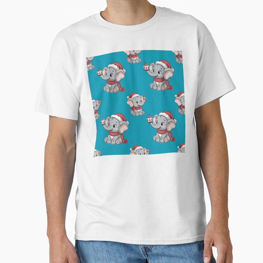 Playful Holiday Elephant Pattern by Grang Art Artistic Designs
