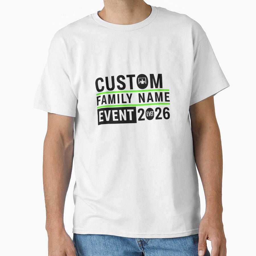 Custom Family Name T-Shirt - Personalized Event 2026 Matching Tee with Logo Icon by mo-carnival