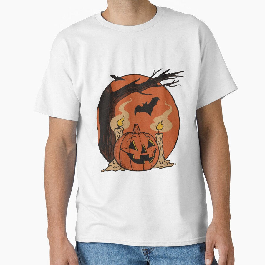 Vintage Pumpkin Scene Halloween Classic by barrajedge