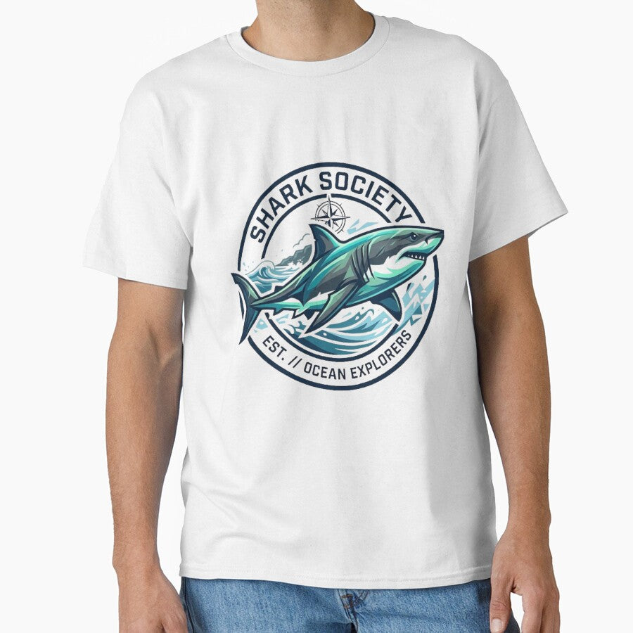 Shark Society Vintage Ocean Explorer Graphic by Wear Sculpt
