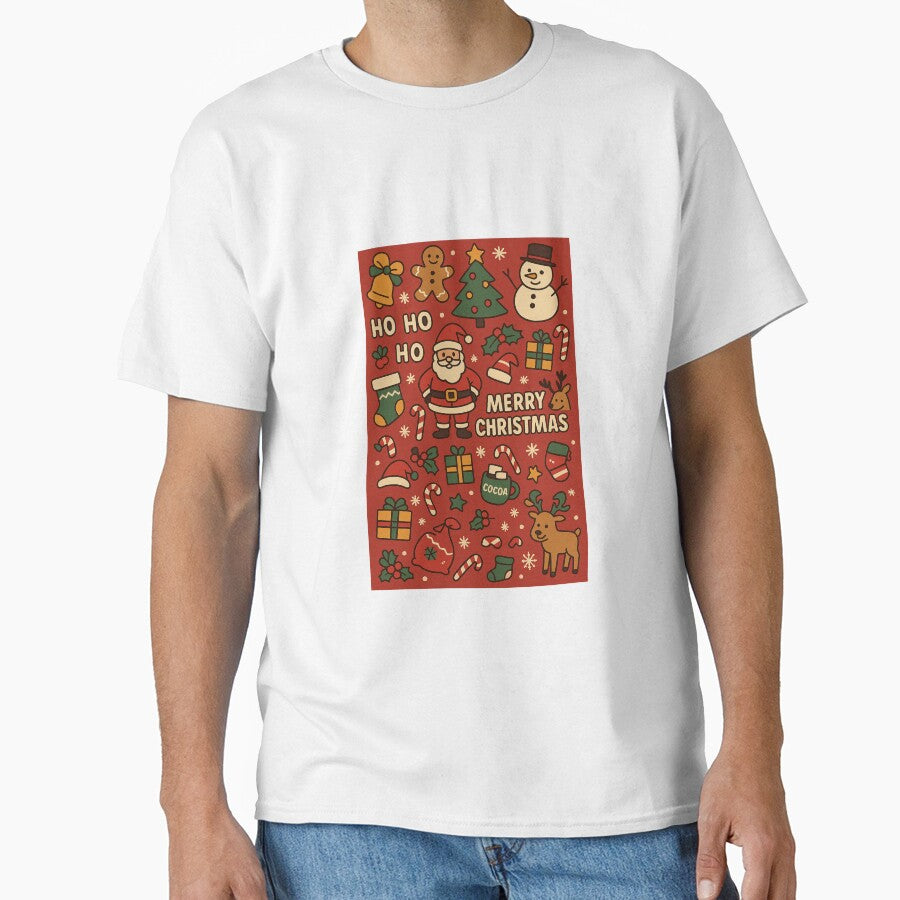 Cute Christmas Collage Pattern – Holiday Cartoon Seamless Design by Still Breathing Studio