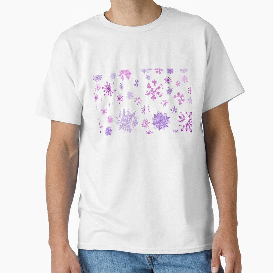 Merry Christmas Purple Snow Holiday Pattern by Vibbin4Life33