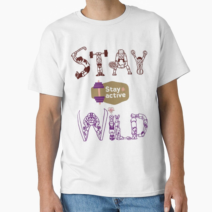 Stay Wild Stay Active | Retro Sports Typography Art by Miheerala