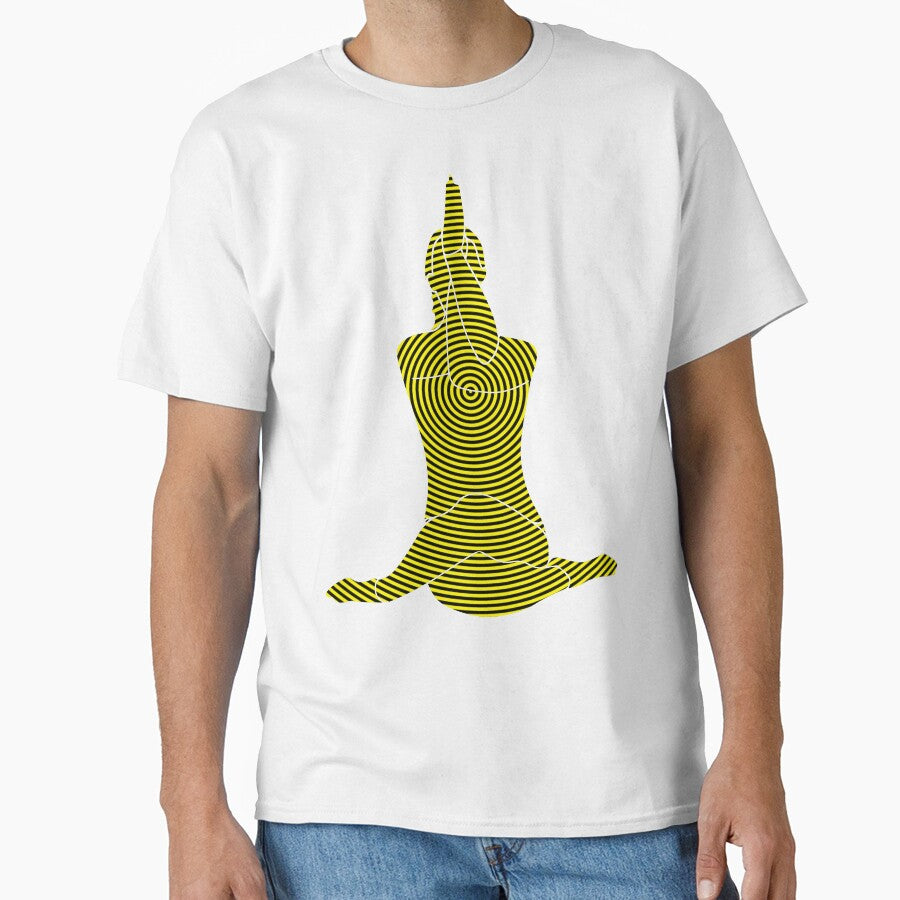Yoga and meditation practice 2 yellow by Nikmay Design
