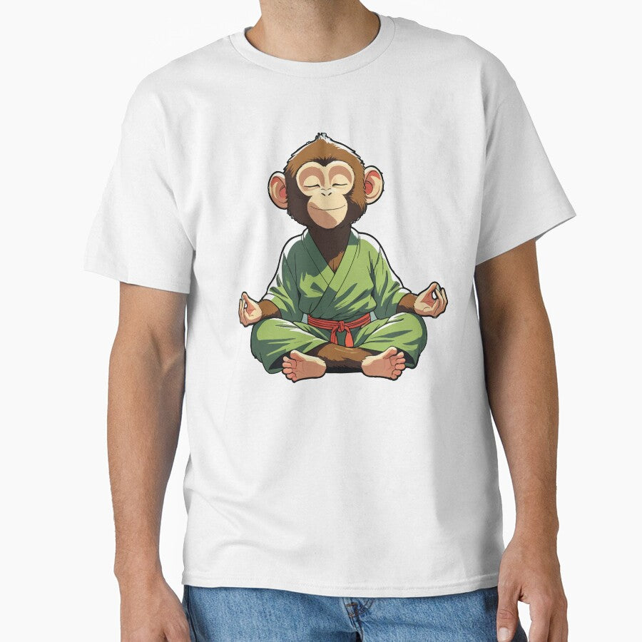 monkey doing yoga by therustyart