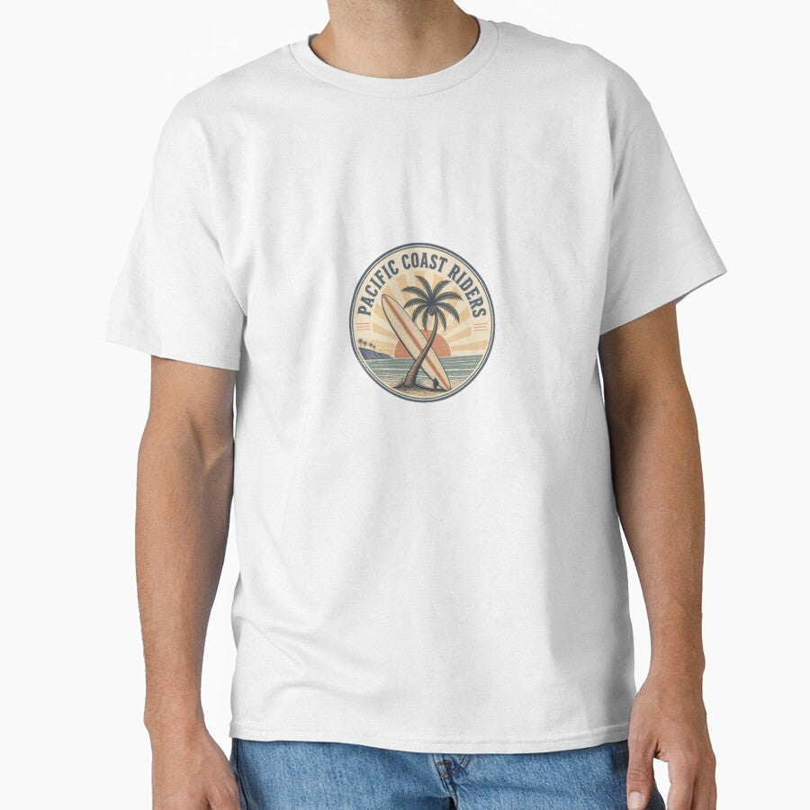 Vintage Pacific Coast Riders Surf Logo by ByKayaPrints
