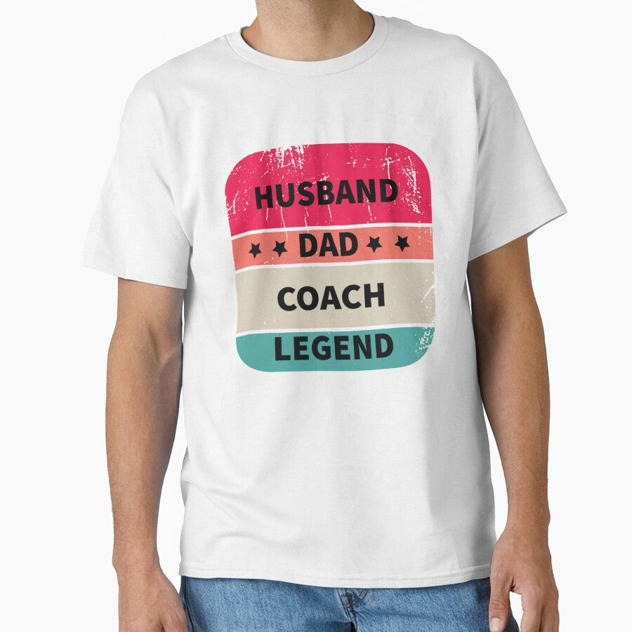 Husband, Dad, Coach, Legend, Funny Coach Design Appreciation Gift by LOGPRO