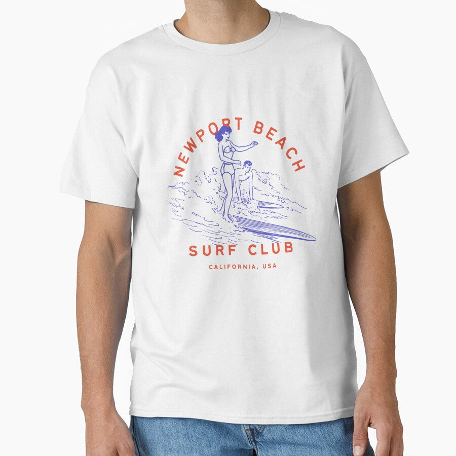 Retro Newport Beach Surf Club Design – Classic California Surfing Vibes by Retro Travel Design