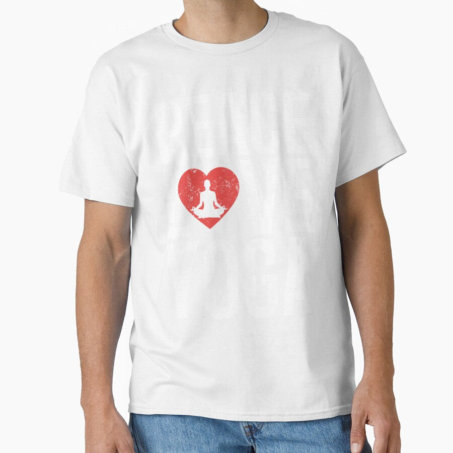 Peace Love Yoga Meditation Zen Shirt by Jobada Creative