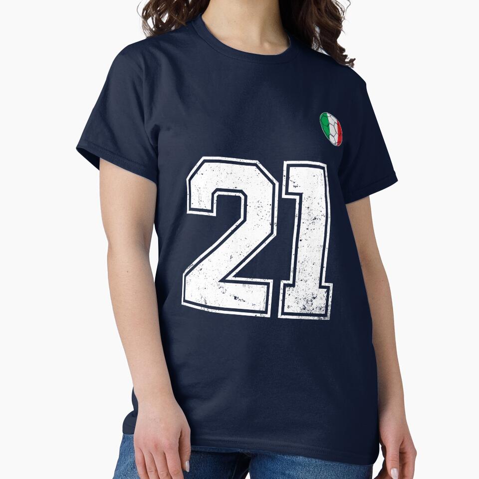 Italy Soccer Number 21 Vintage Sports Fan by RoyesButler