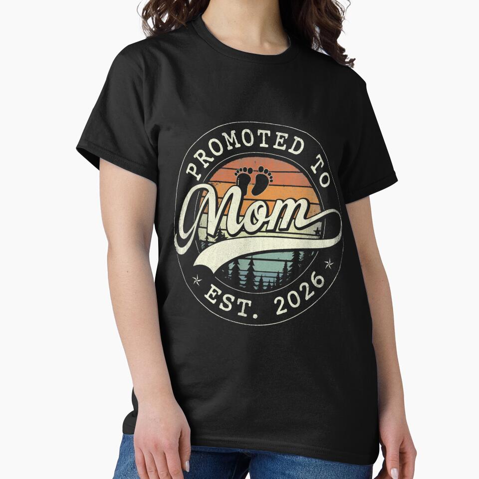 Promoted To Mom Est. 2026 Future Mother Pregnancy Announcement Expecting Mom by salmzouriart